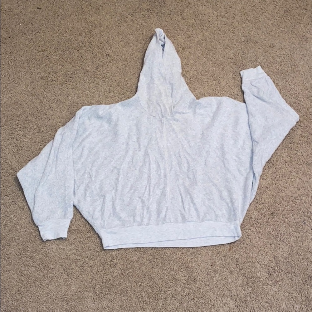 Textured cropped hoodie